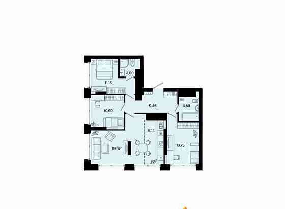 4-комн. квартира, 80.39 м2, 28/31 эт. Уфа
