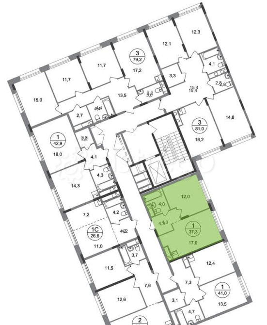 1-комн. квартира, 37 м2, 8/17 эт. Москва - изображение 3