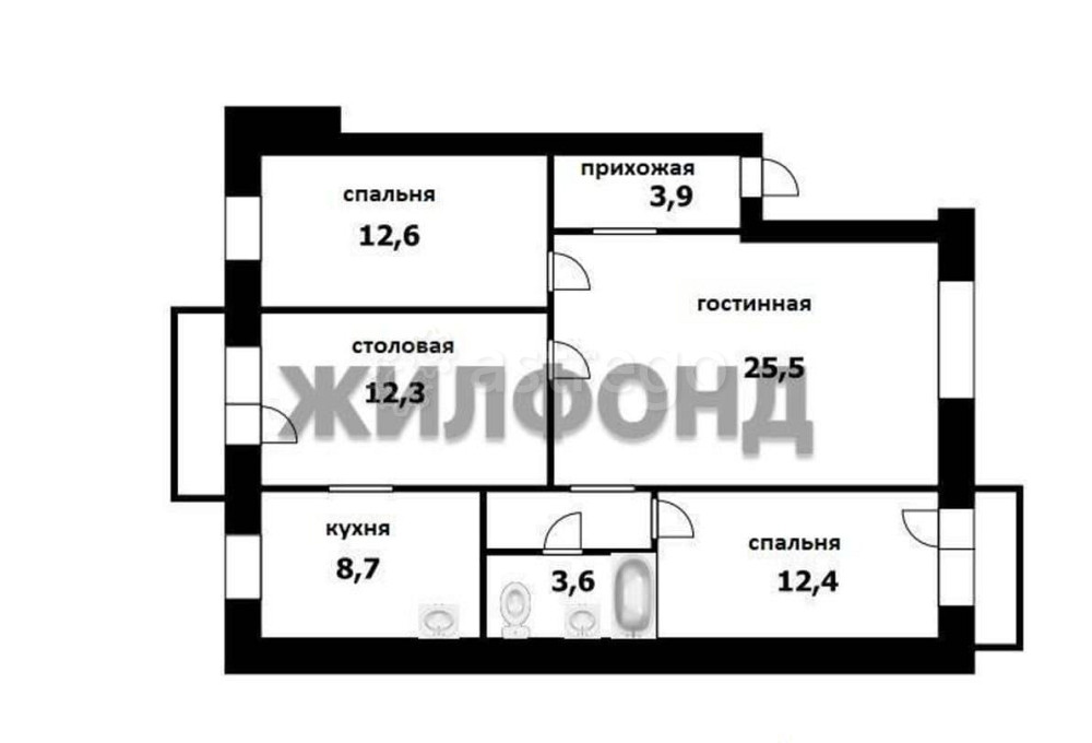 3-комн. квартира, 81.2 м2, 10/10 эт. Красноярск - изображение 2