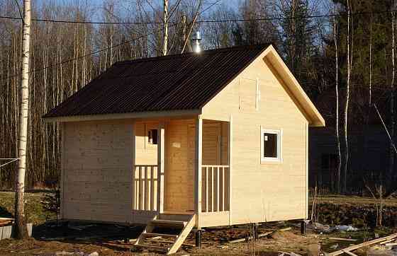 Русская баня под ключ 4х4 м с крыльцом "Вырица" Санкт-Петербург