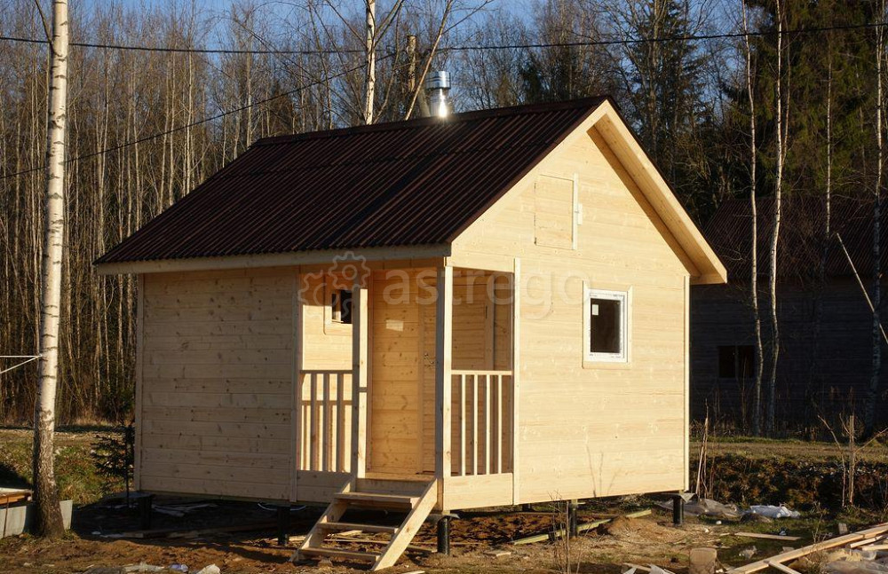 Русская баня под ключ 4х4 м с крыльцом "Вырица" Санкт-Петербург - изображение 1