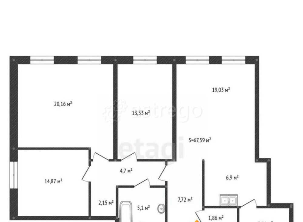 4-комн. квартира, 100 м2, 12/34 эт. Уфа - изображение 3