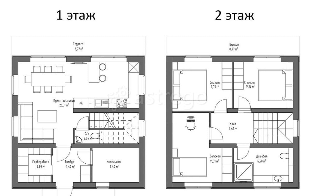 Коттедж, 132 м2, 2 эт. Москва - изображение 1