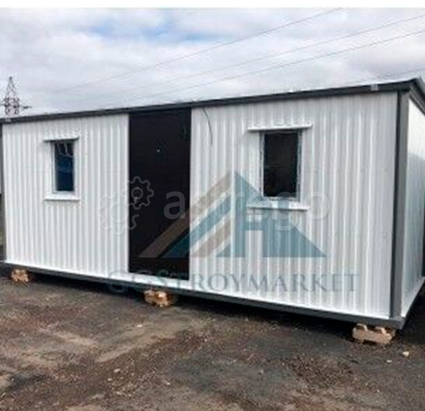 Бытовка металлическая распашонка под офис с отделкой вагонкой 7.0х2.4 м GGStroyMarket, Россия Москва - изображение 1