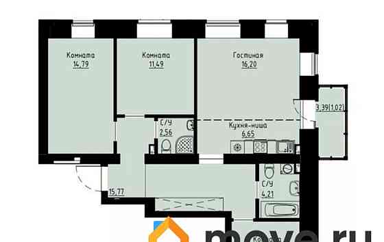 4-комн. квартира, 87.5 м2, 5/8 эт. Красноярск