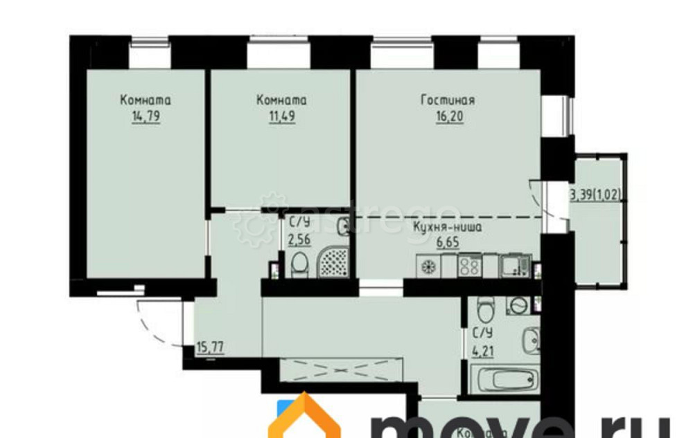4-комн. квартира, 87.5 м2, 5/8 эт. Красноярск - изображение 1
