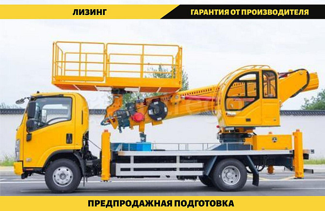 Автовышка-балкон на шасси Isuzu Elf 20 м, г/п 500 кг Благовещенск - изображение 1