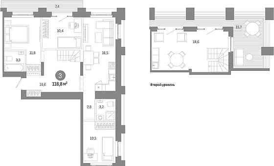4-комн. квартира, 118.8 м2, 7/7 эт. Москва