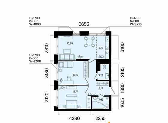 3-комн. квартира, 61.04 м2, 9/9 эт. Уфа