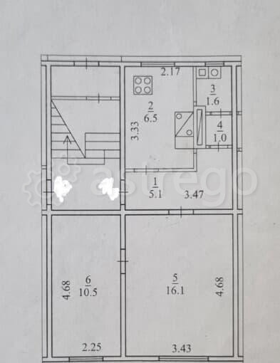 2-комн. квартира, 41 м2, 1/2 эт. Архангельск - изображение 9