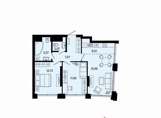 3-комн. квартира, 61.36 м2, 16/31 эт. Уфа