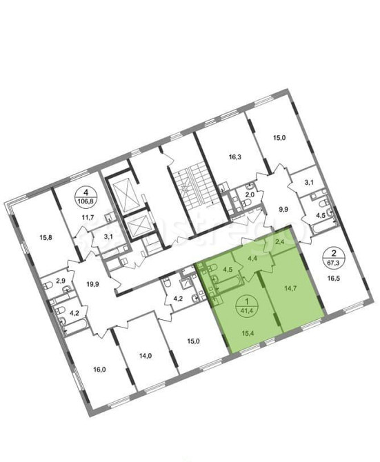 1-комн. квартира, 41 м2, 15/17 эт. Москва - изображение 4
