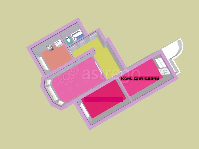 Сдам комнату, 15 м2, 7/17 эт., долгосрочно Одинцово - изображение 1
