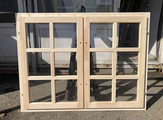 Террасные окна из сосны 1200х2000 мм Москва