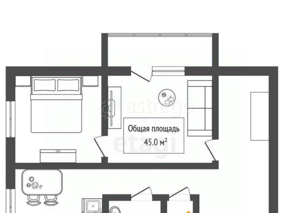 1-комн. квартира, 29 м2, 4/5 эт. Горно-Алтайск - изображение 6