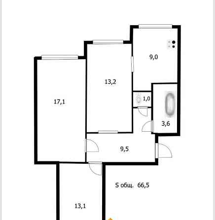 3-комн. квартира, 68 м2, 3/9 эт. Санкт-Петербург