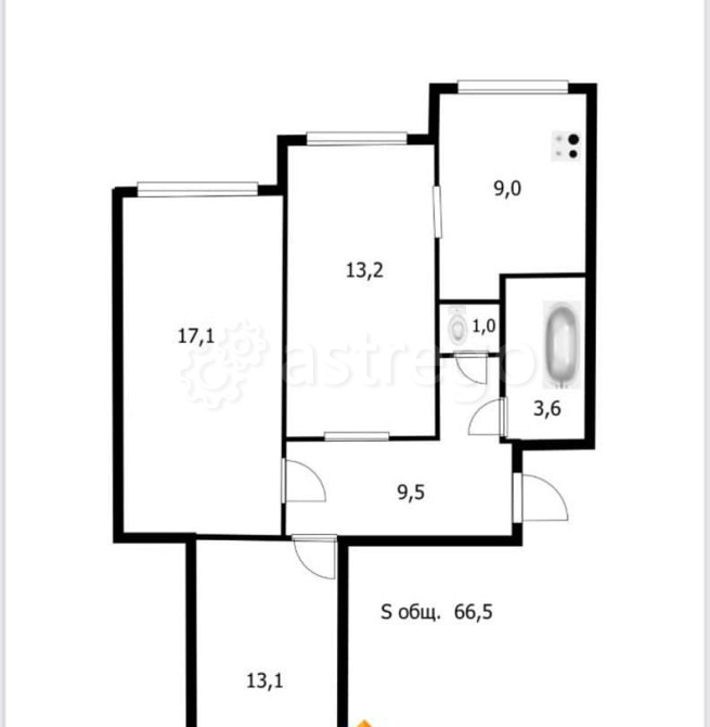 3-комн. квартира, 68 м2, 3/9 эт. Санкт-Петербург - изображение 3
