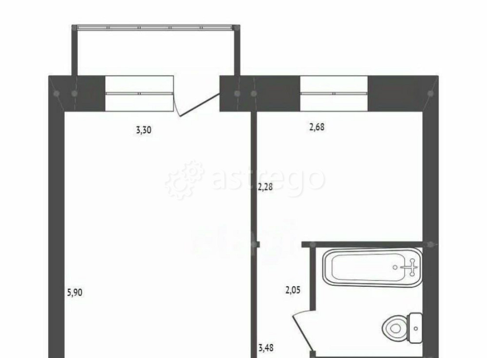1-комн. квартира, 34.6 м2, 3/5 эт. Белогорск - изображение 6