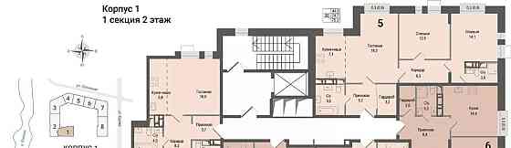 1-комн. квартира, 41.3 м2, 2/8 эт. Королев