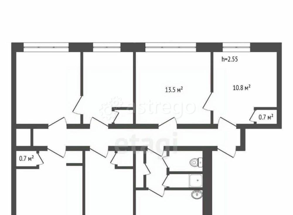 Комната, 25 м2, 3/5 эт. Красноярск - изображение 1