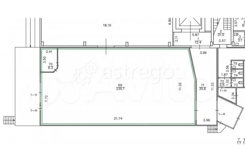 Склад, 243 м2 Санкт-Петербург - изображение 1