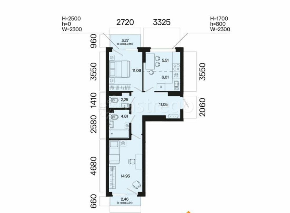 3-комн. квартира, 57.14 м2, 5/7 эт. Уфа - изображение 3