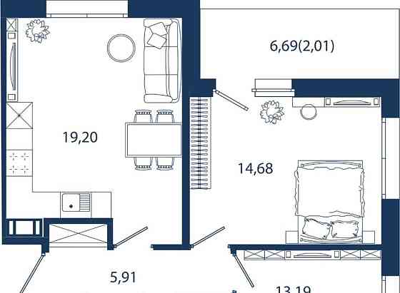 3-комн. квартира, 59.79 м2, 4/5 эт. Санкт-Петербург