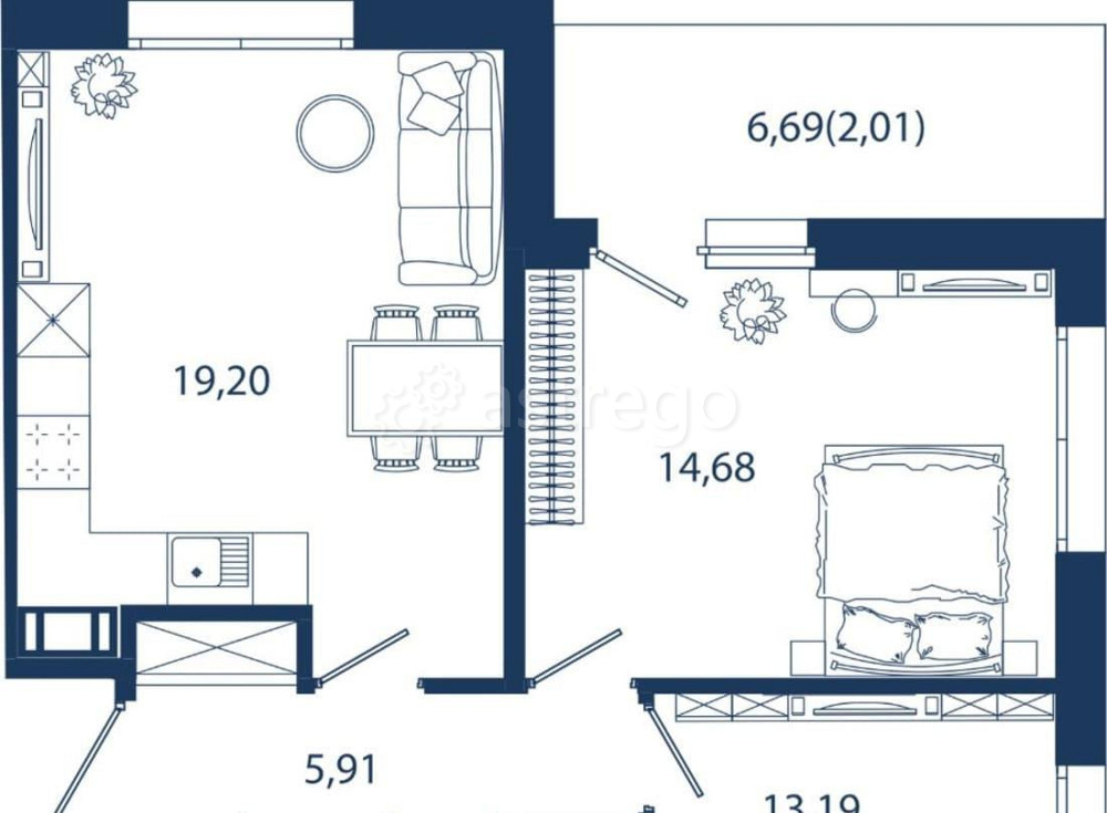 3-комн. квартира, 59.79 м2, 4/5 эт. Санкт-Петербург - изображение 1