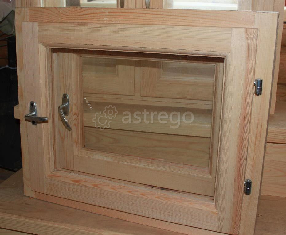 Оконный блок 450х450х130 (сосна, двойное остекл.,фурнитура) Екатеринбург - изображение 1