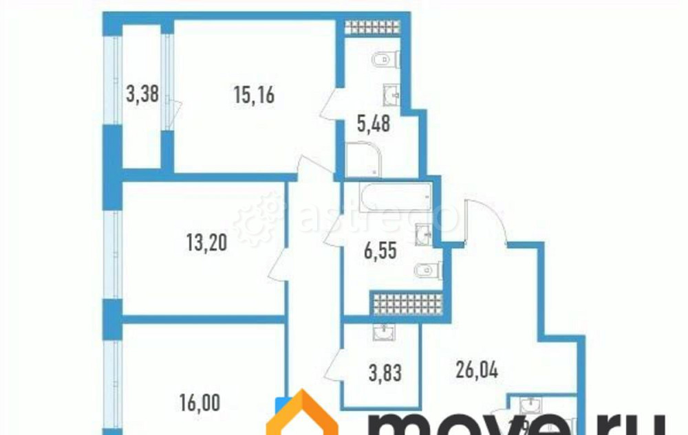 4-комн. квартира, 137.94 м2, 18/23 эт. Санкт-Петербург - изображение 1
