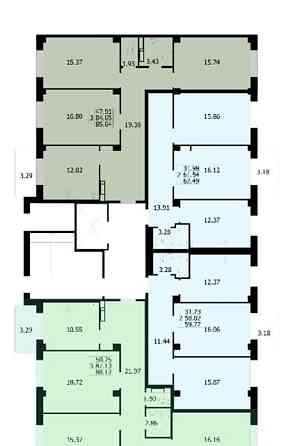 3-комн. квартира, 85.64 м2, 4/9 эт. Красноярск