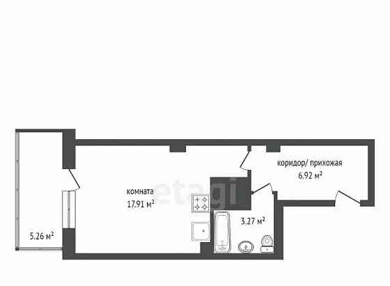 Студия, 29.45 м2, 8/17 эт. Красноярск