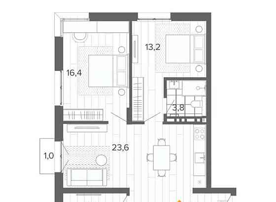 4-комн. квартира, 84.29 м2, 5/9 эт. Барнаул