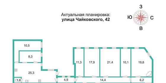 5-комн. квартира, 151.9 м2, 2/6 эт. Санкт-Петербург