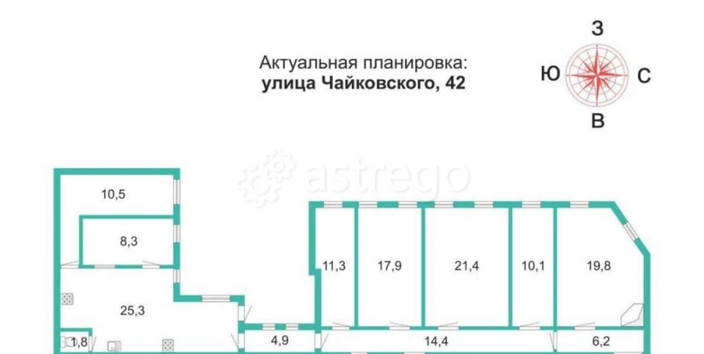 5-комн. квартира, 151.9 м2, 2/6 эт. Санкт-Петербург - изображение 5