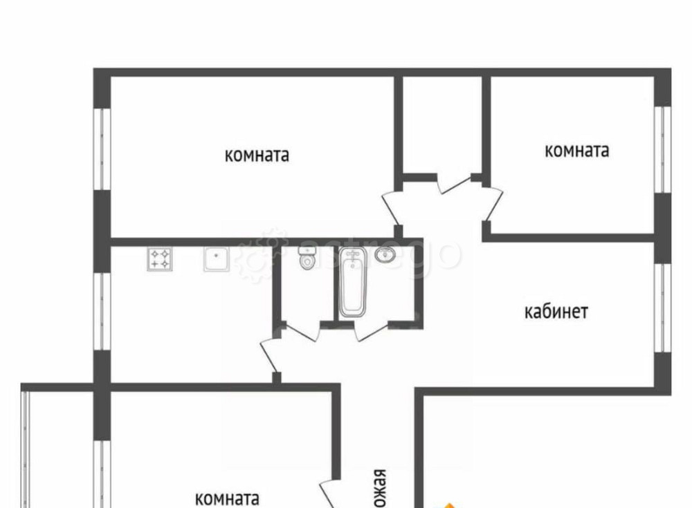 4-комн. квартира, 82.9 м2, 3/10 эт. Красноярск - изображение 6
