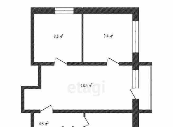 3-комн. квартира, 50 м2, 3/5 эт. Красноярск