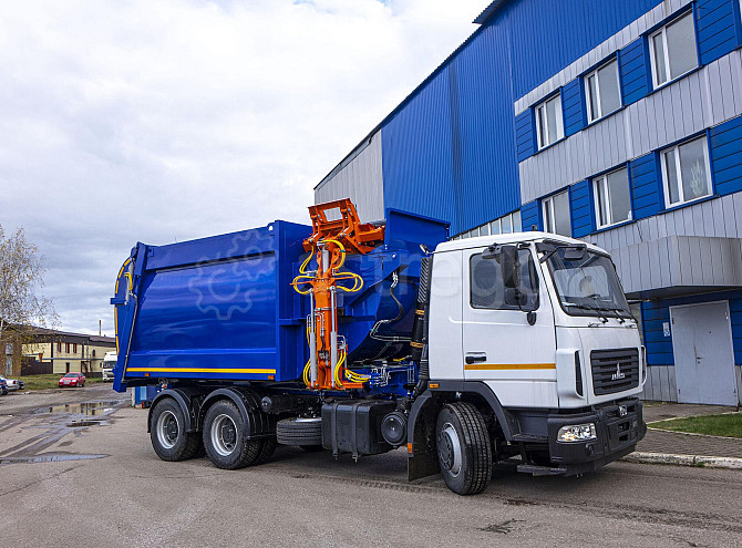 МКМ-50-22 на шасси МАЗ 6312С5-577-012 мусоровоз, 22м3,бок. загрузка, МАЯТНИК, унив. захват Краснодар - изображение 1