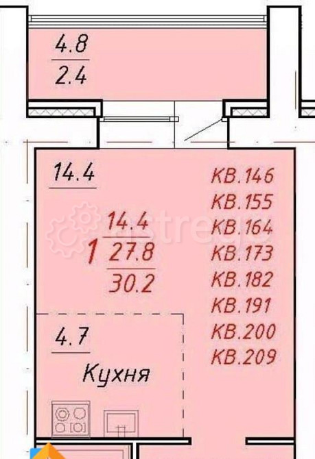 1-комн. квартира, 30.5 м2, 5/5 эт. Новоалтайск - изображение 1