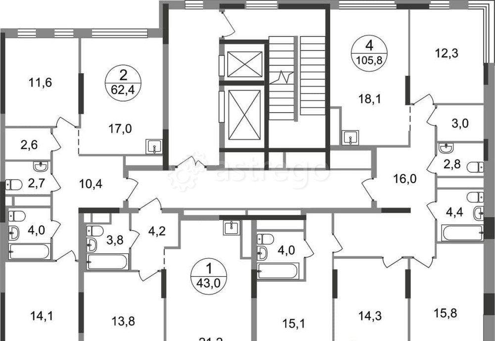 1-комн. квартира, 43 м2, 14/17 эт. Москва - изображение 5