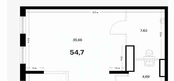 Готовый бизнес, 54.7 м2 Москва
