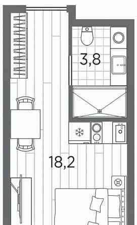 1-комн. апарт-ы, 22 м2, 6/13 эт. Санкт-Петербург