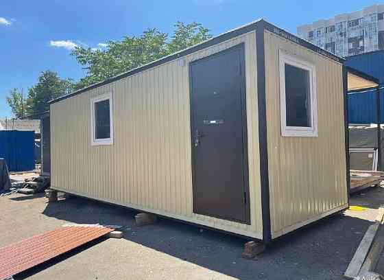 Бытовка утепленная 6х2.4х2.5 м, бежевый профнастил, два окна Краснодар