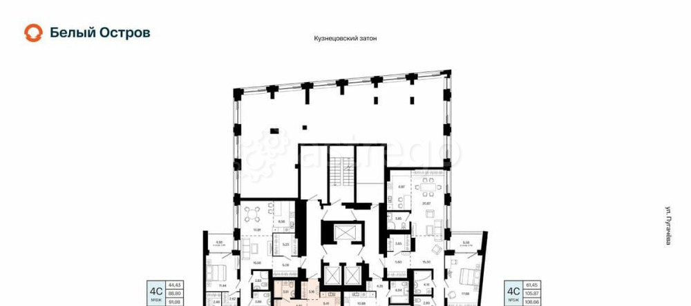 2-комн. квартира, 41.26 м2, 3/31 эт. Уфа - изображение 1