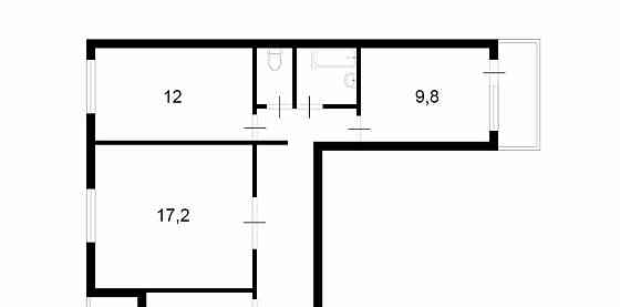 3-комн. квартира, 62 м2, 6/12 эт. Королев