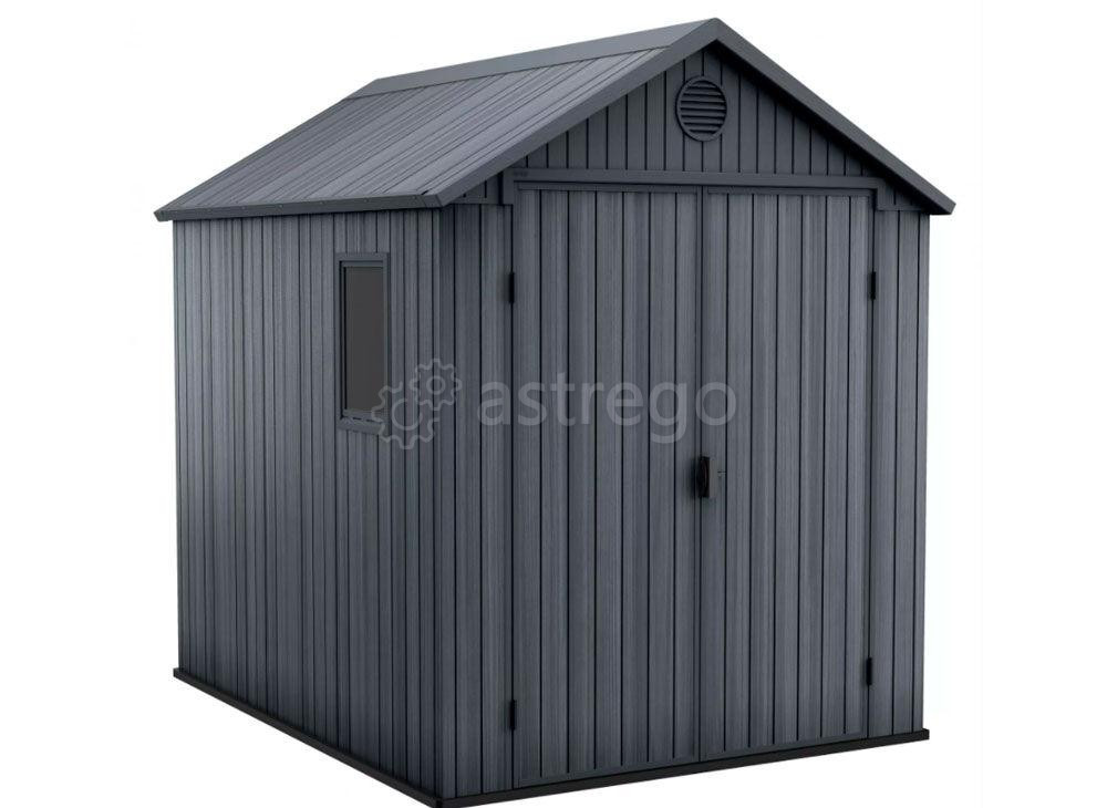 Сарай для дачи KETER DARWIN 6x8 серый имитация дерева Симферополь - изображение 1