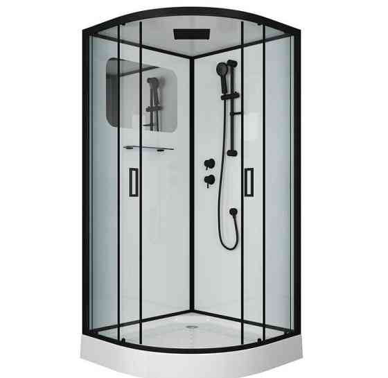 Душевая кабина NG- 6902-01 BLACK 1000х1000х2100 низкий поддон 16 см стекло ТОНИРОВАННОЕ 4 места Niag Москва