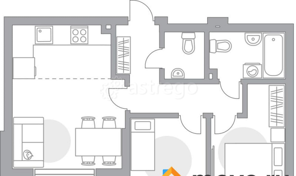 3-комн. квартира, 65.3 м2, 2/23 эт. Уфа - изображение 1