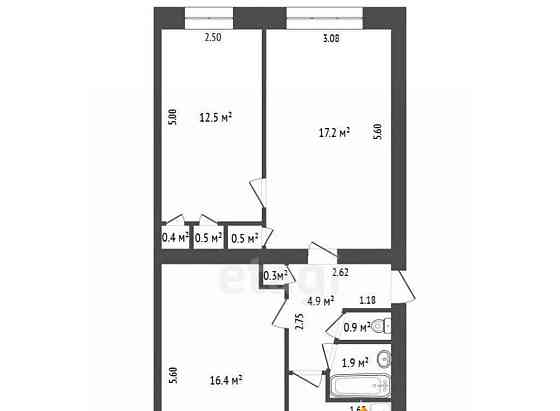3-комн. квартира, 61.7 м2, 5/5 эт. Котлас