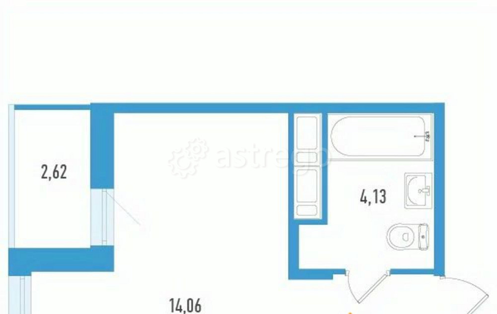 Студия, 21.96 м2, 5/12 эт. Санкт-Петербург - изображение 1